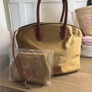 Dooney & Bourke Olive Tote and Pouch Set